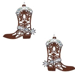 Western boots earrings